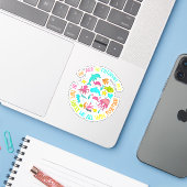 私たちは違うけれど、この学校では一緒に泳ぐ シール (ノートパソコンとiPhone)
