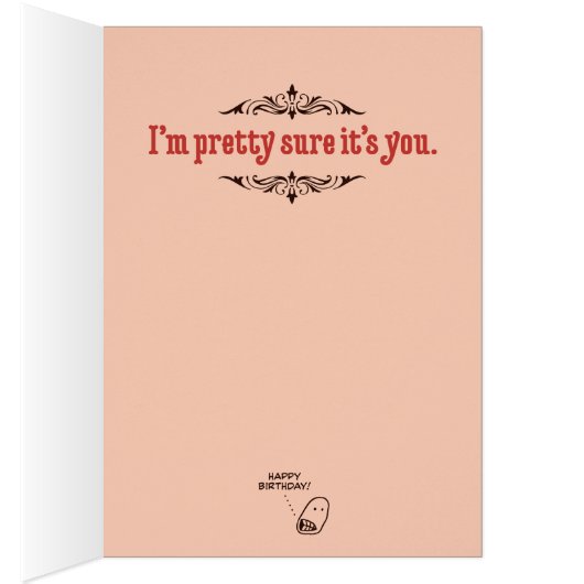 私たちは長い誕生日カードの友達おもしろいだった (内側 (右))