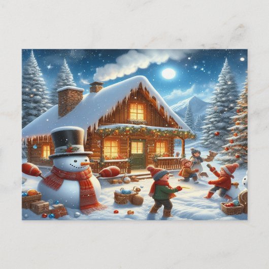 私たちは陽気なクリスマスを望む – O22 インビテーションポストカード (正面)