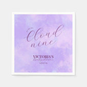 私たちは雲の9つの赤ちゃんシャワー上にある夢 スタンダードカクテルナプキン (正面)