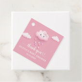 私たちは雲9かわいいピンクの女の子の赤ちゃんシャワー上にある フェイバータグ (インサイチュ)