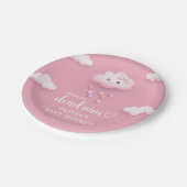 私たちは雲9かわいい笑顔のクラウドピンク ペーパープレート (アングル)