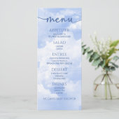 私たちは雲9青の赤ちゃんシャワー食べ物メニュー上にある メニュー (スタンド正面)