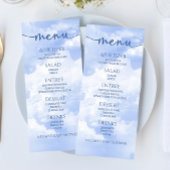 私たちは雲9青の赤ちゃんシャワー食べ物メニュー上にある メニュー