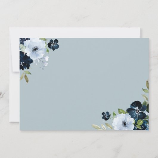 私たちは青いフローラの出乳を待つ 招待状 (裏面)