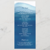 私たちは青グラデーション水彩波結婚の プログラム (裏面)