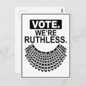 私たちは非情なRBG反対票の有権者である投票 ポストカード (正面/裏面)