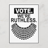 私たちは非情なRBG反対票の有権者である投票 ポストカード (正面)