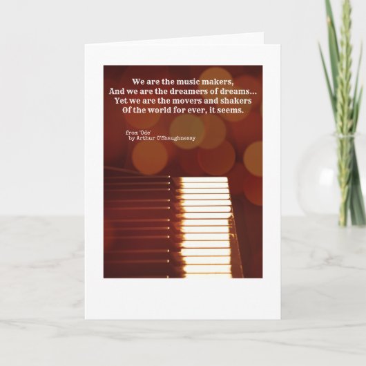 私たちは音楽メーカーの引用文Aオショネシー カード (正面)