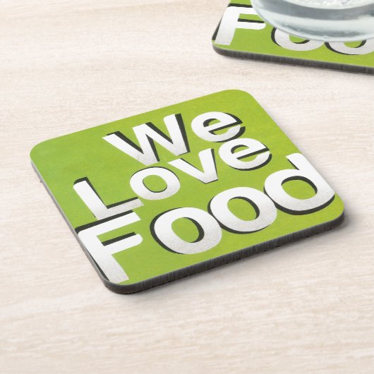 私たちは食べ物が大好きだ コースター (左側)