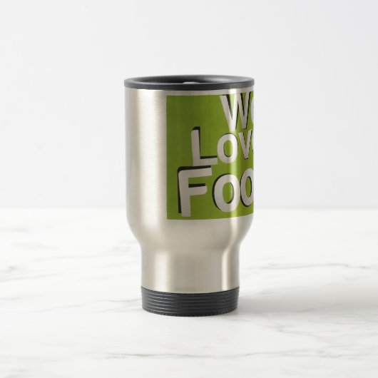 私たちは食べ物が大好きだ トラベルマグ (中央)