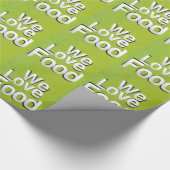 私たちは食べ物が大好きだ ラッピングペーパー (角)