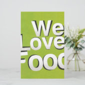 私たちは食べ物が大好きだ 便箋 (スタンド正面)