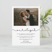 私たちは駆け落ちかわいい接続ハートフォント発表 招待状 (スタンド正面)