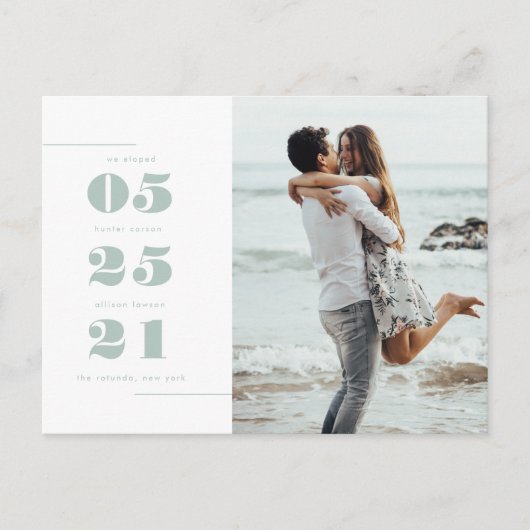 私たちは駆け落ちした |はがき ポストカード (正面)