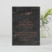 「私たちは駆け落ちした」 銅の筆跡　黒大理石に刻まれて 招待状 (スタンド正面)