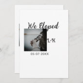 私たちは駆け落ちたった今結婚しましたの追加の写真名の文字日付 シーズンカード (正面/裏面)