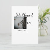 私たちは駆け落ちたった今結婚しましたの追加の写真名の文字日付 シーズンカード (スタンド正面)