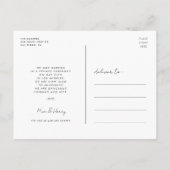 私たちは駆け落ちモダンデザイン写真 ポストカード (裏面)