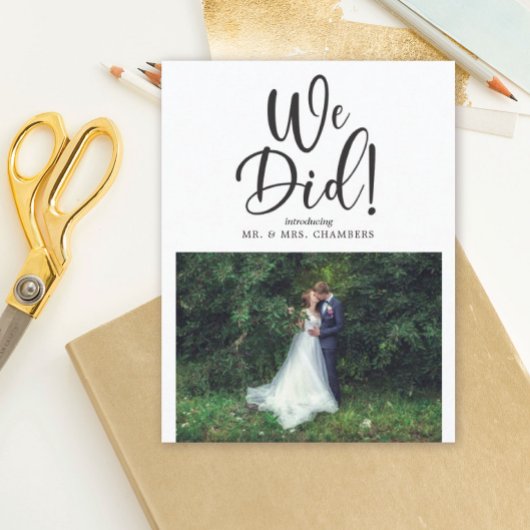 私たちは駆け落ち写真を撮った 招待状