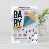 私たちは高飛んでいるい可愛いカイト赤ちゃんシャワー 招待状 (スタンド正面)