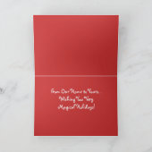 私たちは魔法のクリスマスを願う…そして幸せ シーズンカード (内部)