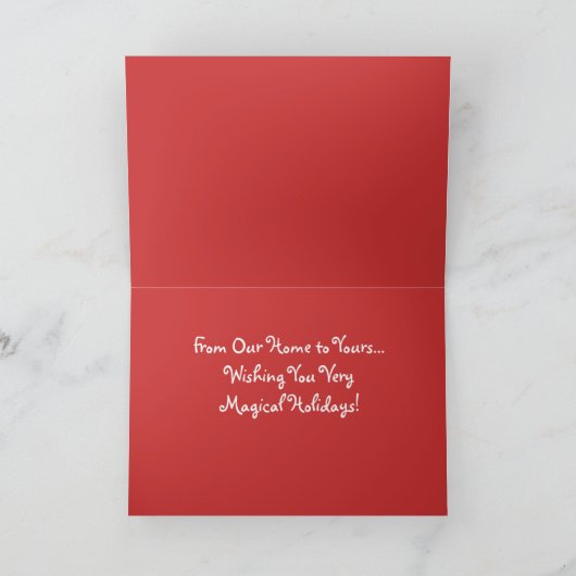 私たちは魔法のクリスマスを願う…そして幸せ シーズンカード (内部)