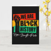 私たちは黒歴史の希望と強さと誇りを高めるハン カード (黄色い花)