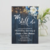 私たちは15周年を祝う ウェディングアニバーサリー ストリングライト 招待状 (スタンド正面)