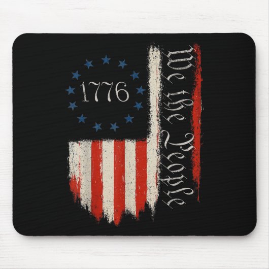 私たちは1776年のアメリカ独立記念日の愛国者 マウスパッド (正面)