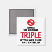 私たちは3人のもしあなたが失礼で権原を振る舞う マグネット (正面/裏面)