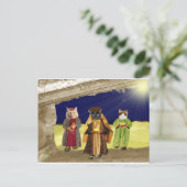 私たちは3匹の猫を飼っている ポストカード (スタンド正面)