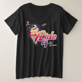 私たちは4つのアイスクリームに乗る プラスサイズTシャツ (デザイン裏面)