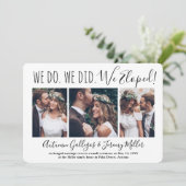 私たちは4つの写真の結婚式の為に駆け落ちしました　コラージュ　披露宴のみ 招待状 (スタンド正面)