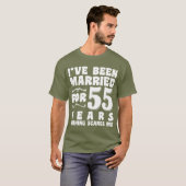 私たちは55年間結婚してるんだよ 夫婦 楽しいね Tシャツ (正面フル)