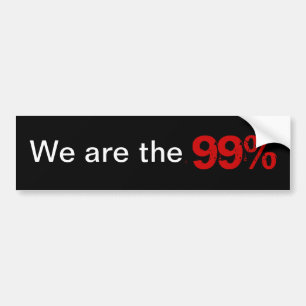 私たちは99%です バンパーステッカー