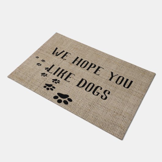 私たちは、あなたが犬の手のプリントが好きであることを願う ドアマット (アングル)