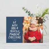 私たちは、あなたメリーと魔法のクリスマス海軍の写真を望む シーズンカード (スタンド正面)