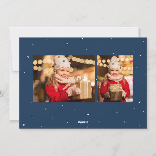 私たちは、あなたメリーと魔法のクリスマス海軍の写真を望む シーズンカード (裏面)