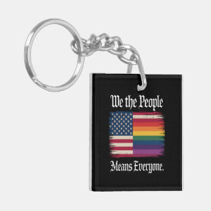 私たちは、すべての人々を意味します USA LGBT 平等 キーホルダー