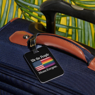 私たちは、すべての人々を意味します USA LGBT 平等 ラゲッジタグ