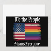 私たちは、すべての人々を意味します USA LGBT 平等 招待状 (正面/裏面)
