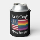 私たちは、すべての人々を意味します USA LGBT 平等 缶クーラー (缶正面)