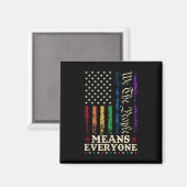 私たちは、すべての人を意味します LGBT アメリカ憲法 マグネット (正面/裏面)