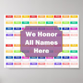 私たちは、すべての名前の多様性と公平のポスターを尊重する ポスター (正面)