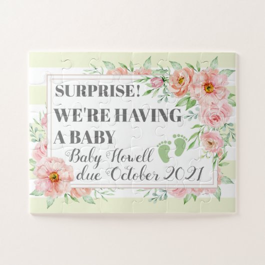 私たちは、両親にベビー妊娠が明らかにされる ジグソーパズル (横)