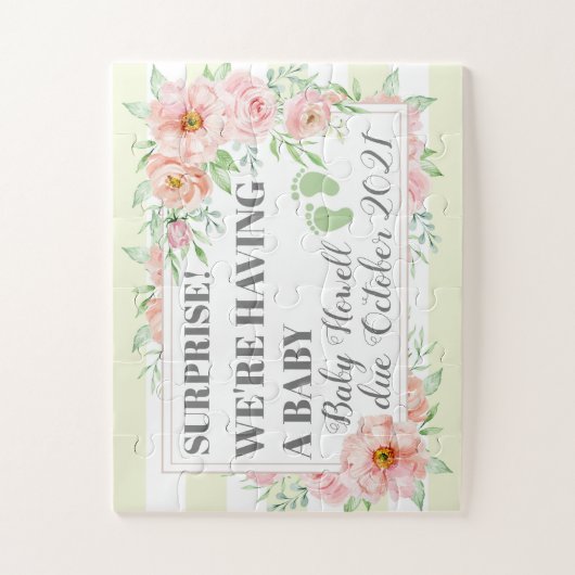 私たちは、両親にベビー妊娠が明らかにされる ジグソーパズル (縦)