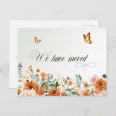 私たちは、夏の花と蝶を動かした ポストカード (正面/裏面)