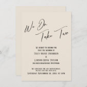 私たちは、2つ取る:遅延のクリーム結婚カード 招待状 (正面/裏面)