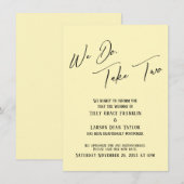 私たちは、2つ取る：遅延の黄色結婚を取淡い色のる 招待状 (正面/裏面)